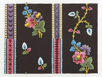 Floral Garland within Border